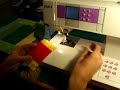 Sewing a log cabin quilt square