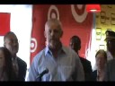 on september 3, 2008, mayor nutter was joined by a contingent of city officials, tom foley of the american red cross sepa chapter, target representatives, ready campaign sponsors and partners, and members of the red cross clubs at the target department store on city avenue to kick off a month-long series of community-based preparedness events and workshops to be held throughout philadelphia for national preparedness month. mayor nutter and tom foley presented certificates to high-school aged members of the red cross clubs for leading the planning efforts of a youth disaster camp for 29 youth from the surrounding community.