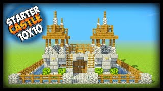 Minecraft 10x10 Starter Castle Tutorial - How to Build a Castle in Minecraft