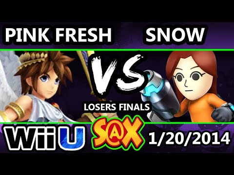 S@X - Pink Fresh (Pit) Vs. Snow (Mii Gunner, Fox) SSB4 Losers Finals - Smash 4