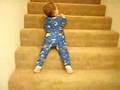 Ethan going down the stairs