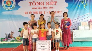 Đồng chí Trần Văn Lâm, Bí thư Thành ủy tặng quà 1-6 Trường Mầm non Nam Khê