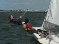 Upwind in a 420 in breeze
