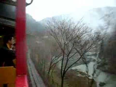 嵐山から保津川までのトロッコ列車の風景 part2