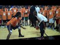 NBA Player Chris Paul goes one-on-one against a top 8th grader