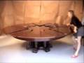 Radially expanding table