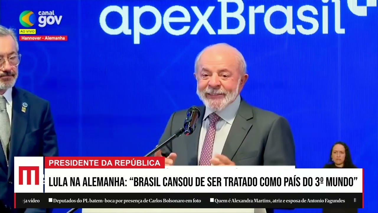 Na Alemanha, presidente Lula afirma que o Brasil merece reposicionamento no cenário internacional