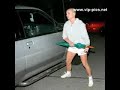After going bald Britney Spears attacks paparazzi car with umbrella. Her rage is evident.