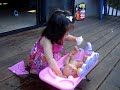 Baby Gets A Bath