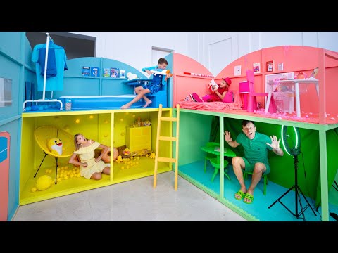 Play this video Five Kids Incredible Giant Dollhouse Party
