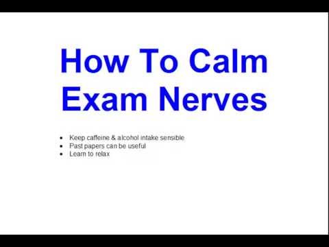 how to calm yourself before an exam