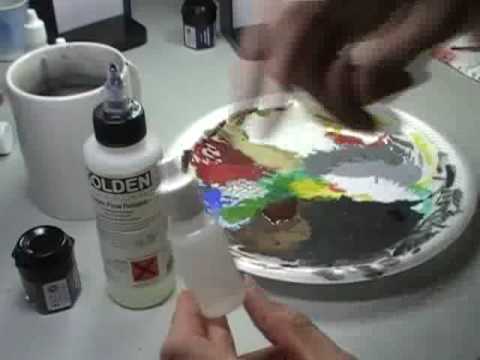 how to thin acrylic paint