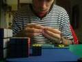 David Calvo solving 4 different sizes of the Rubik Cube.
