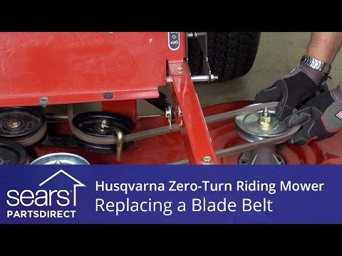 how to put a belt on a husqvarna riding mower