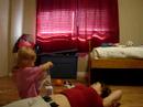 Kayleigh changing my diaper