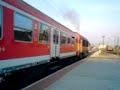 M41 2108 a 924-es számú gyorsvonattal gyorsít ki Győr állomásról, 2008. február 20-án, a délutáni órákban.
