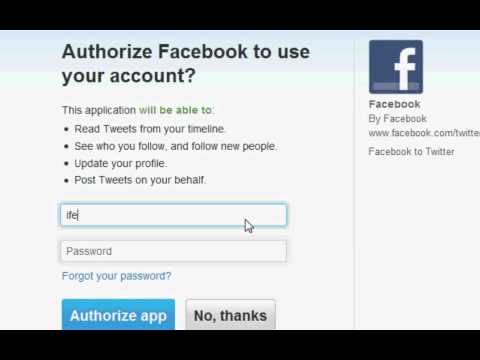 how to link facebook page to twitter