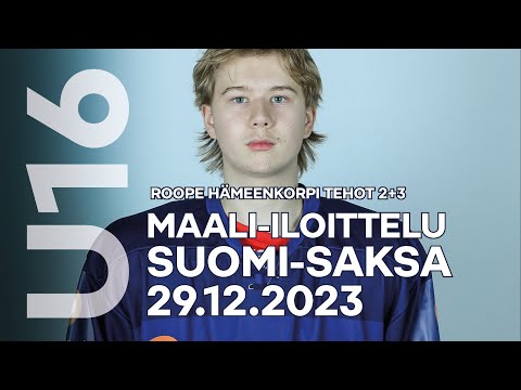 Maalikooste: U16 voitti Saksan maalein 7–0 Sveitsissä – Hämeenkorvelle viiden tehopisteen ottelu!