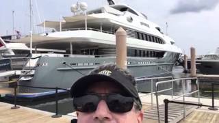 M/Y Sovereign at the Palm Beach Boat Show. Asking price: $38,000,000