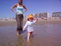 les 1er pas d'Arthur dans la mer d'hardelot plage