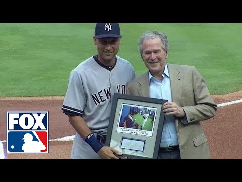 Video: George W. Bush joins Jeter for farewell