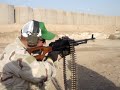 Soldier firing the Russian PKM.