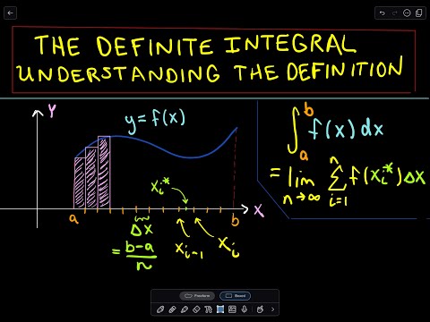 patrickJMT - The Definite Integral - Understanding the Definition. In this video, I discuss the definition only; I do not calculate any definite integrals.