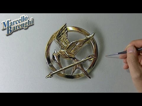 The Hunger Games: Mockingjay pin – drawing time lapse