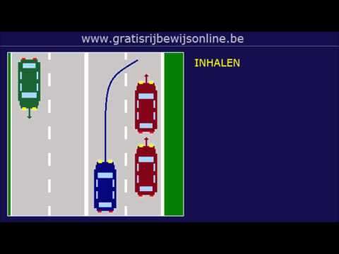 rijbewijs - Leerstof Rijbewijs B Theorie Oefenvragen Proefexamens over Links inhalen - Rechts inhalen - Richtingaanwijzer - File.