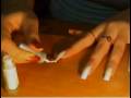 Natural nails being painted Natural nails being painted