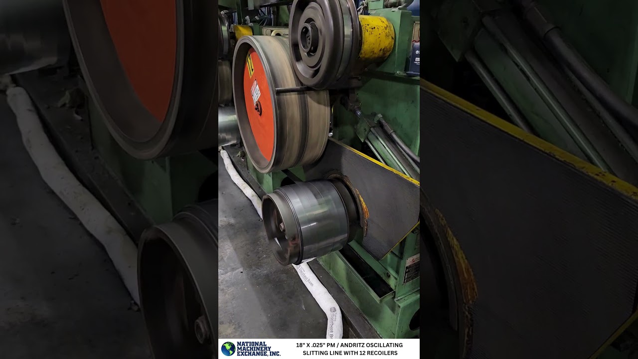18" X .025" PM / ANDRITZ OSCILLATING SLITTING LINE WITH 12 RECOILERS
