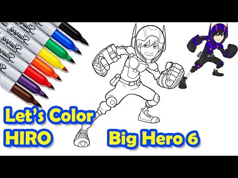 Big Hero 6: HIRO Wearing Hero Suit Coloring Pages | SAILANY Coloring