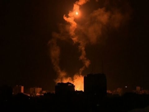 Raw: Massive Explosions From Airstrikes in Gaza
