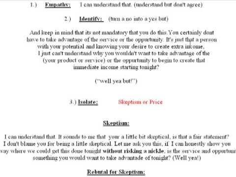 Powerful 6 step Objection Handling System For network Marketers
