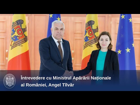 Президент Республики Молдова Майя Санду встретилась с министром национальной обороны Румынии Анджелом Тылвэр