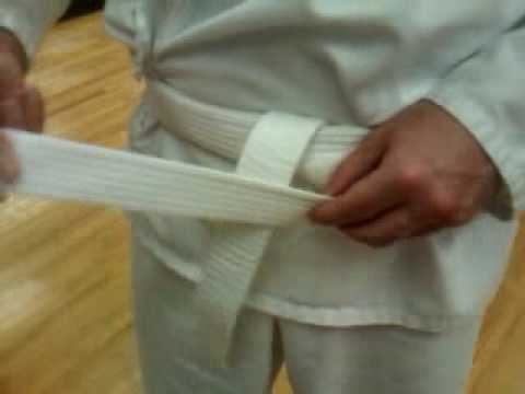 how to karate belt knot