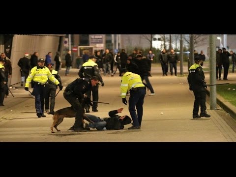 Hooligans:ADO Den Haag vs. police 04.02.2014