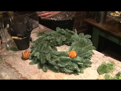 how to attach xmas wreath to door