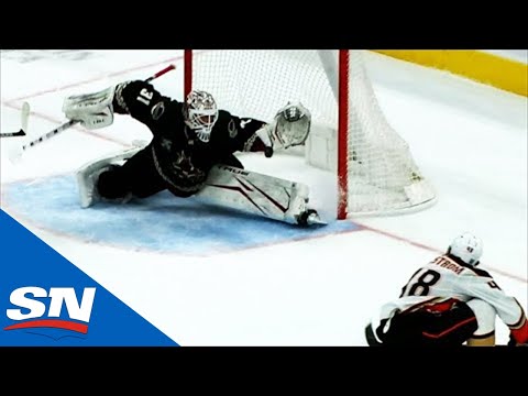 Coyotes' Bench Fired Up After Adin Hill Makes Huge Overtime Save On A Knuckler
