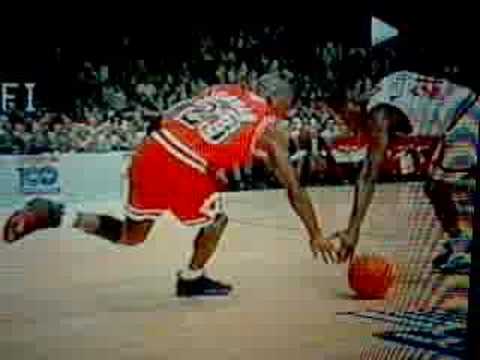 Michael Jordan steals the ball from ...