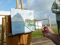 Chuck Broussard Painting Port Fourchon Landscape