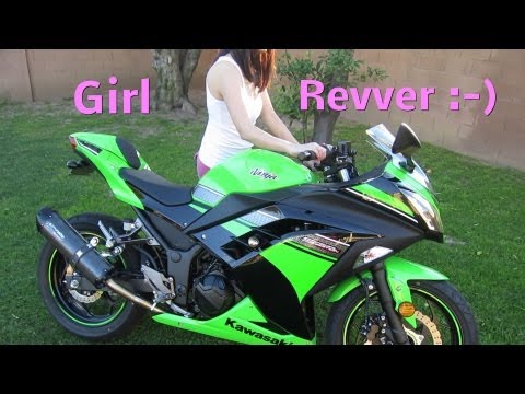 2013 Kawasaki NINJA 300 Revving - Two Brothers Exhaust Black Series