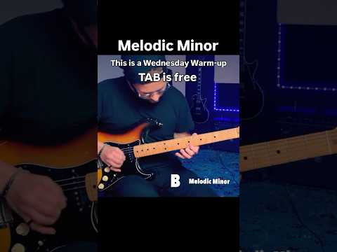 Melodic minor scale guitar licks | Exercise 🔥 – Tab N.1