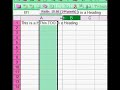 Excel Spread Sheet Basics - Cells