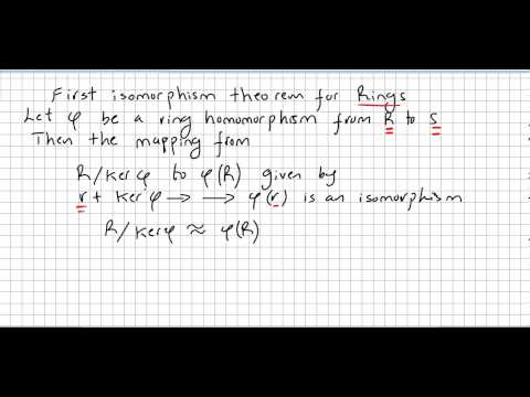 how to prove ring homomorphism