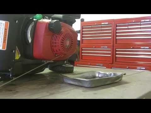 how to drain lawnmower gas