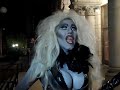 Marsha Monster Mellow asks  Sharon Needles on her goals of the eve