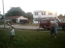jake hits the ball