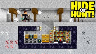 we found a SECRET Minecraft base in a mine shaft.. (Hide Or Hunt #7)