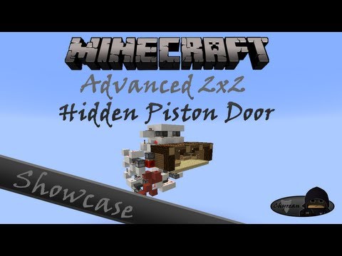 Minecraft: Advanced 2x2 Hidden Piston Door Minecraft Project